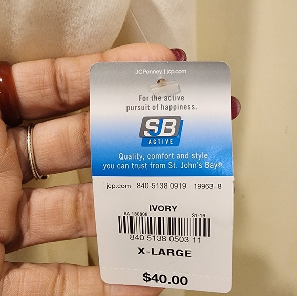 SJB Active Ivory Hooded Cozy Zip-Up Sweatshirt size XL NWT - Picture 7 of 11